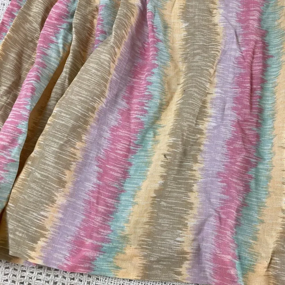 Waist Kitchen Apron Half Skirt Handmade Vintage Multicolored Zig Zag